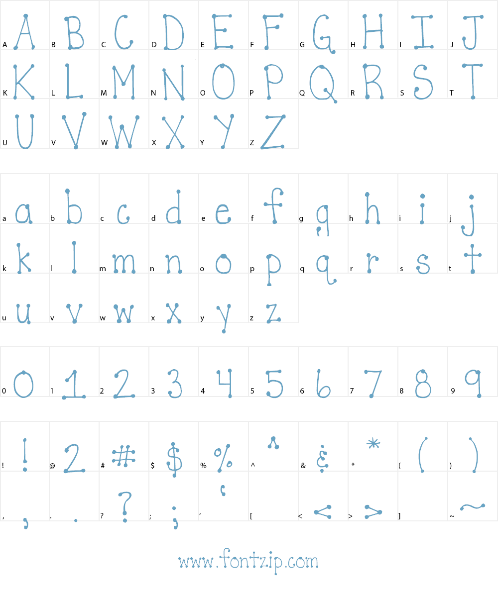 DJB It's Full of Dots Font Character